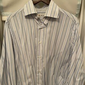 Men’s large Italian hand made causal dress long sleeve Domenica Vaca french cuff